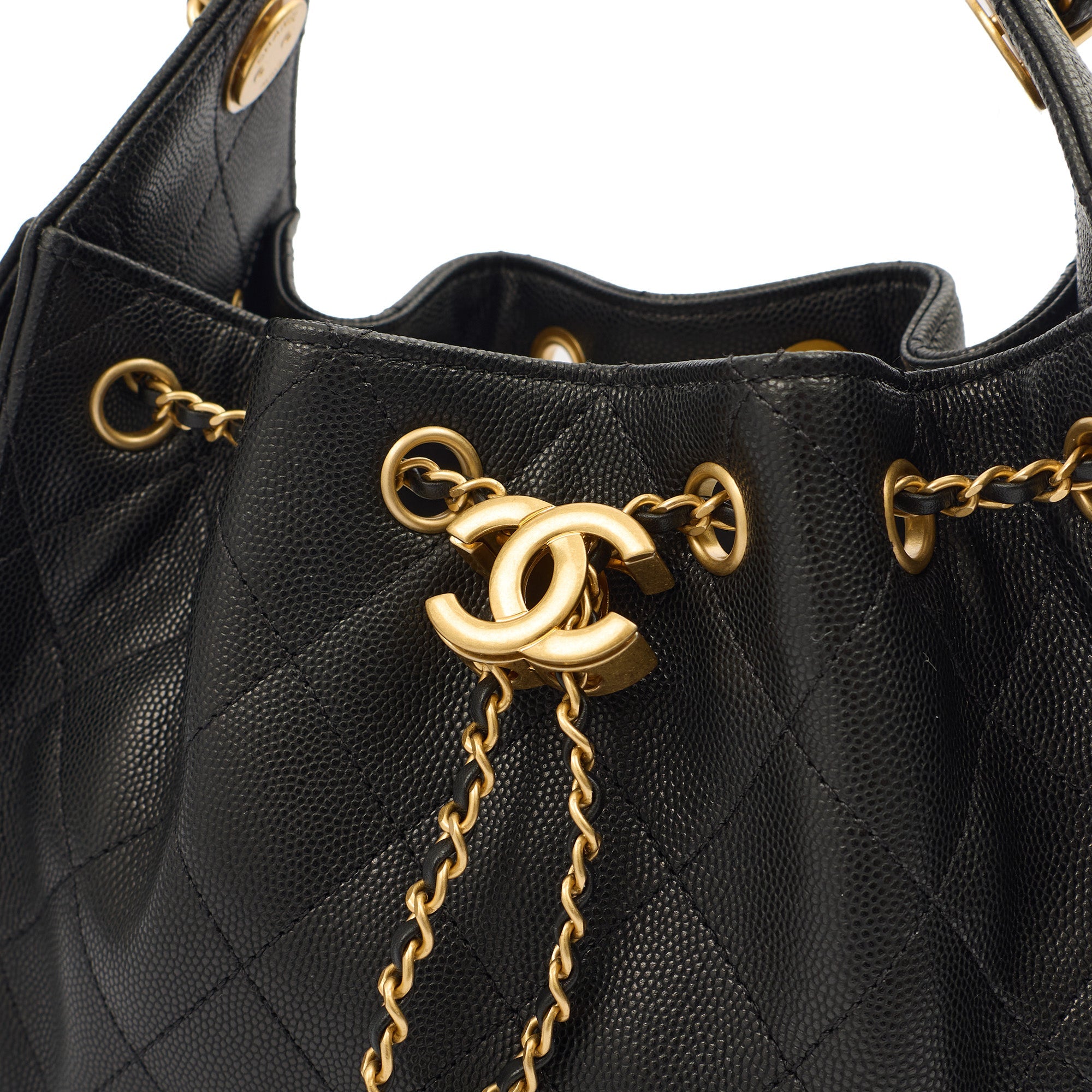 Chanel Shoulder Bag Chanel 25 in Black, Calfskin Leather — Alternate View 8
