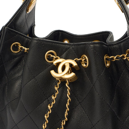 Chanel Shoulder Bag Chanel 25 in Black, Calfskin Leather — Alternate View 8