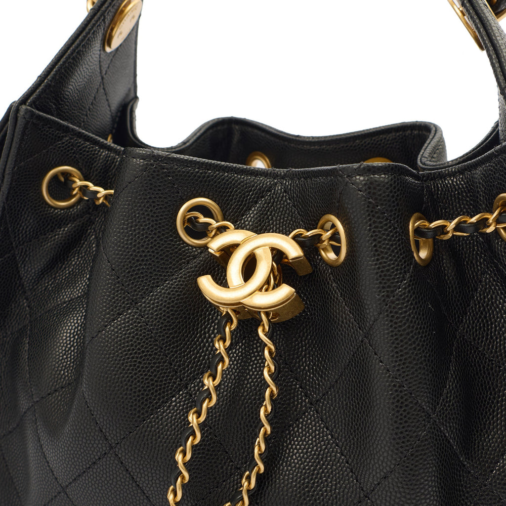 Chanel Shoulder Bag Chanel 25 in Black, Calfskin Leather — Alternate View 19