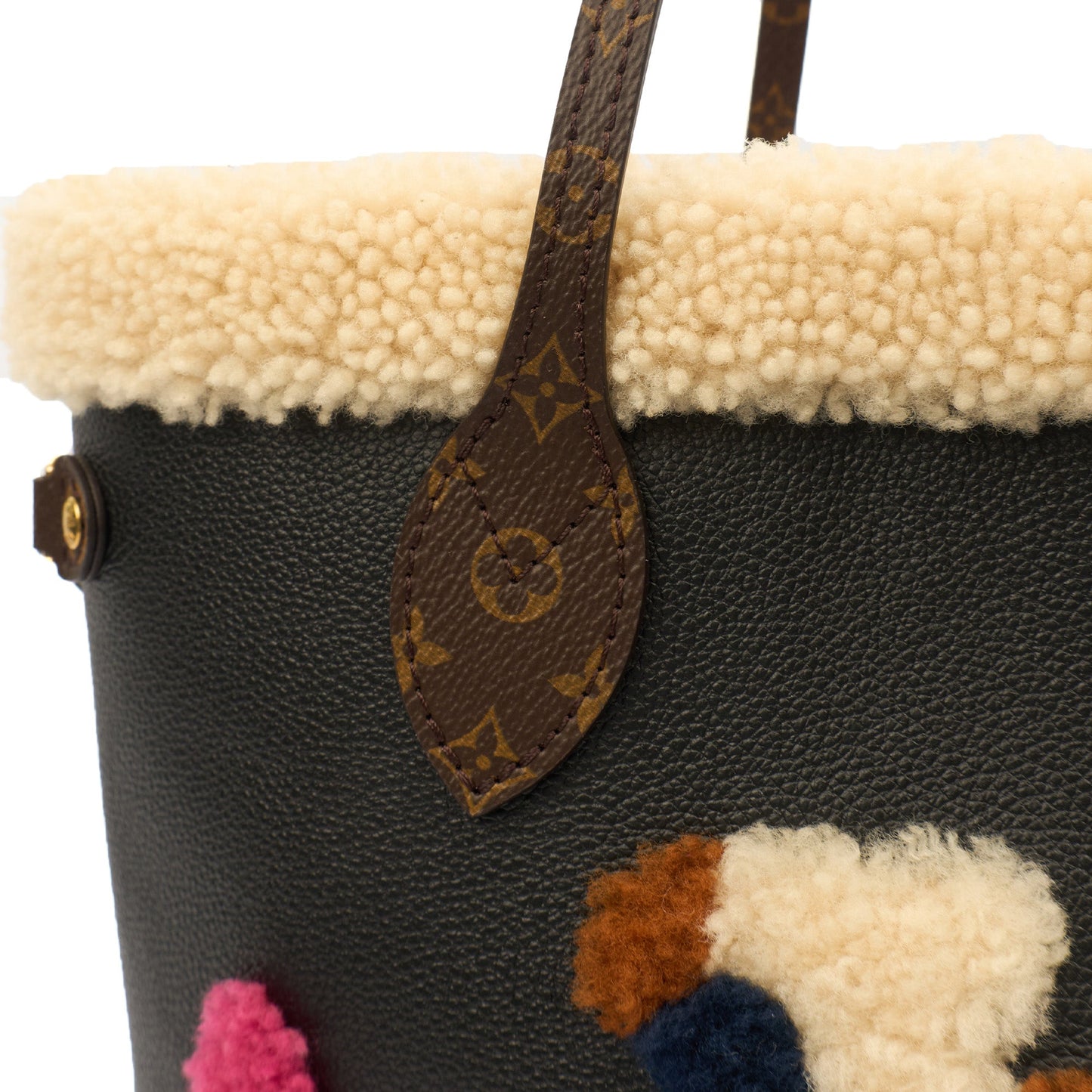 Louis Vuitton Tote Neverfull MM in Black, Leather — Alternate View 7