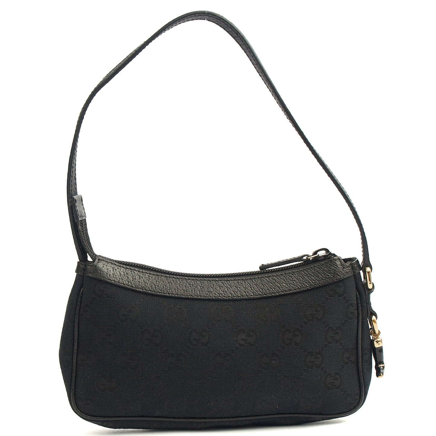 Gucci Mini Bag Pochette in Black, GG Canvas — Alternate View 9