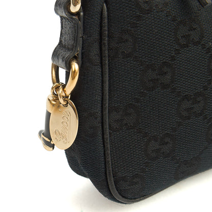 Gucci Mini Bag Pochette in Black, GG Canvas — Alternate View 12