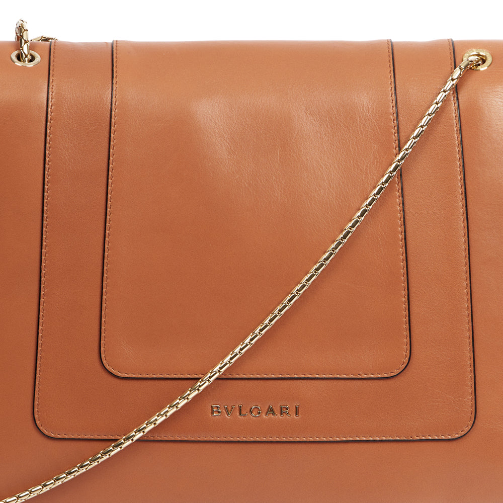 Bulgari Shoulder Bag Serpenti Forever Crossbody in Brown, Leather — Alternate View 8