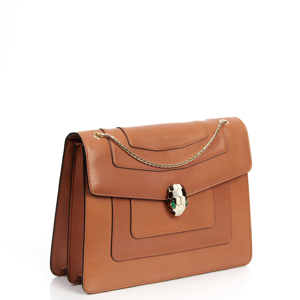 Bulgari Shoulder Bag Serpenti Forever Crossbody in Brown, Leather — Alternate View 18