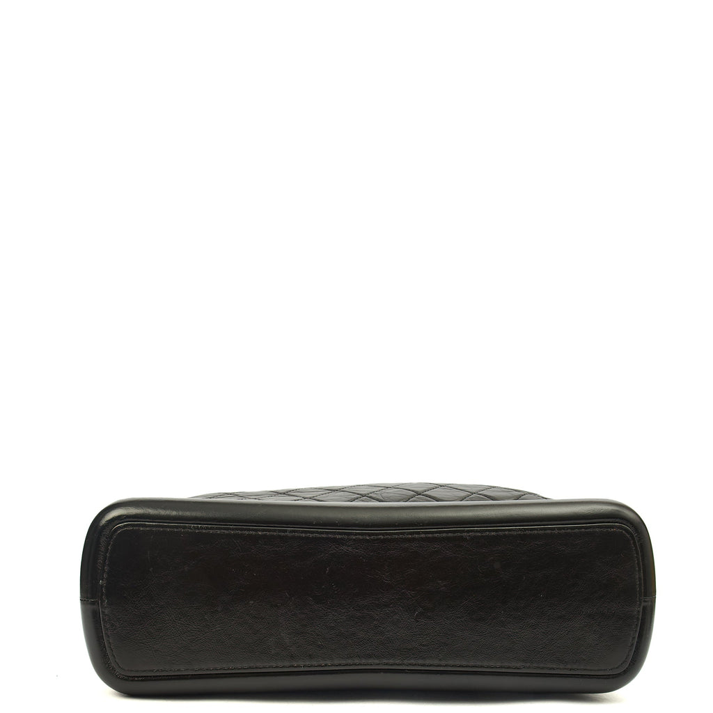 Chanel Shoulder Bag Gabrielle Hobo - Large in Black, Leather — Top View