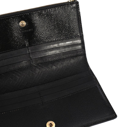 Burberry Purse Wallet in Black, Leather — Detail View