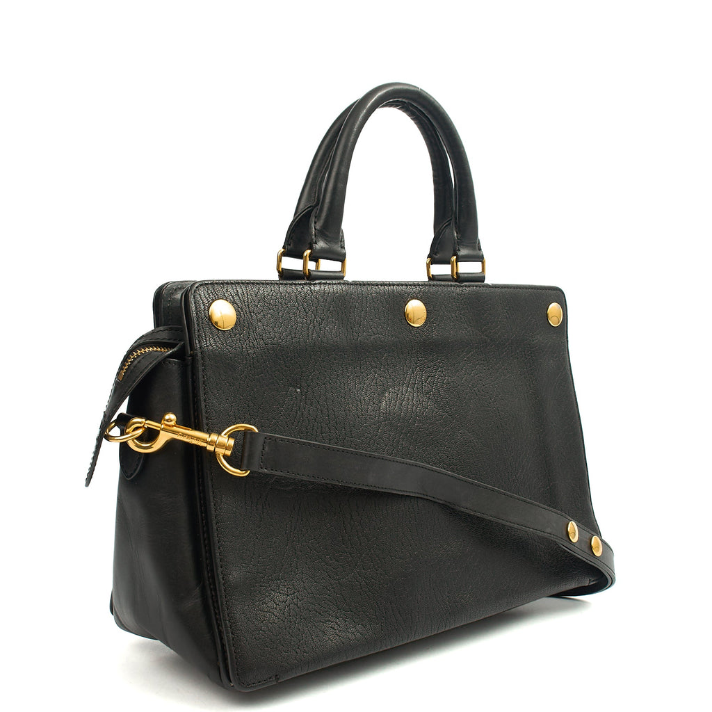 Mulberry Tote Chester in Black, Calfskin Leather — Side View