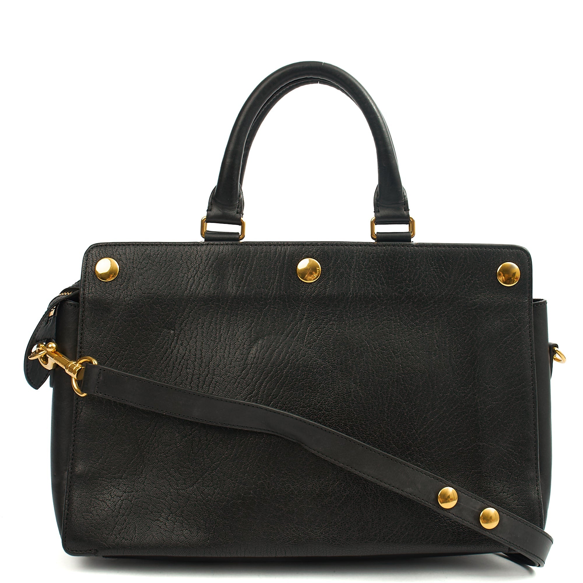 Mulberry Tote Chester in Black, Calfskin Leather — Back View