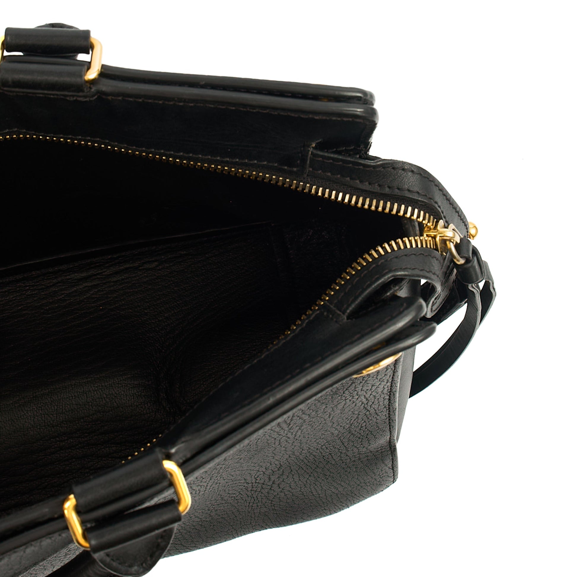 Mulberry Tote Chester in Black, Calfskin Leather — Detail View