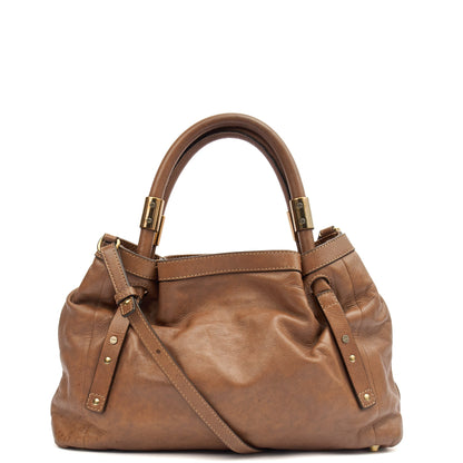 Chloe Tote Shoulder Bag in Brown, Calfskin Leather — Alternate View 19