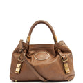 Chloe Tote Shoulder Bag in Brown, Calfskin Leather — Front View