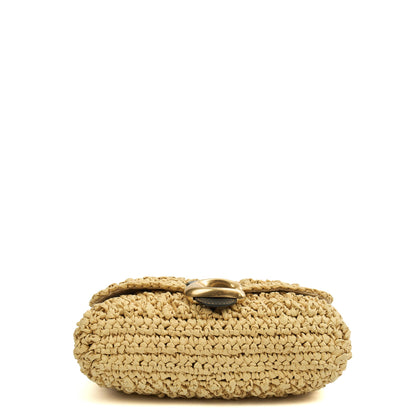 Coach Shoulder Bag Tabby 26 in Neutral, Raffia — Top View