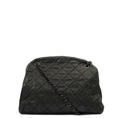Chanel Tote Mademoiselle Bowling Bag - Medium in Black, Nubuck — Alternate View 21