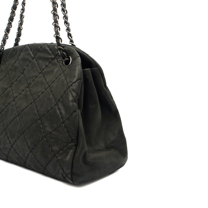 Chanel Tote Mademoiselle Bowling Bag - Medium in Black, Nubuck — Alternate View 14