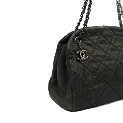 Chanel Tote Mademoiselle Bowling Bag - Medium in Black, Nubuck — Alternate View 7