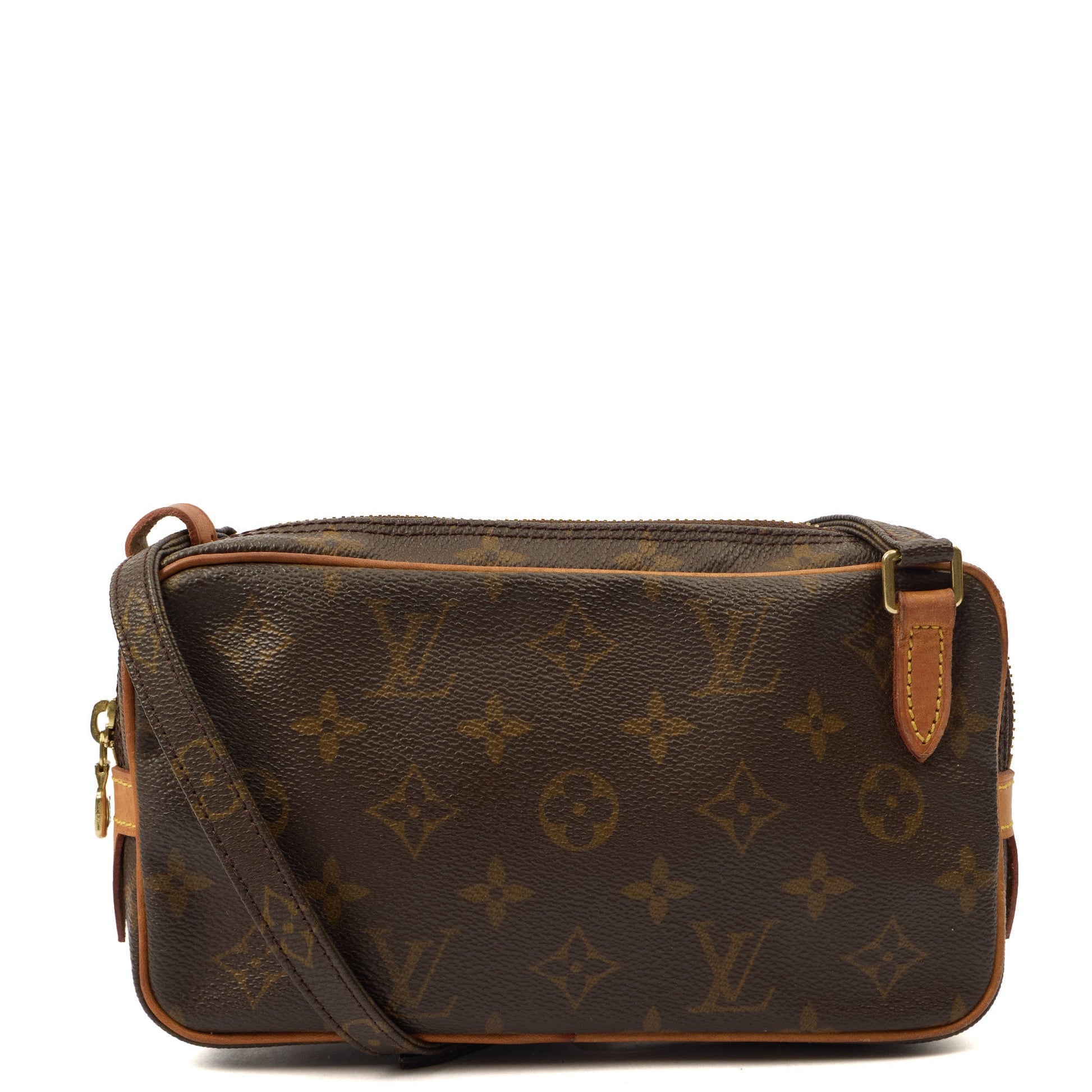 Louis Vuitton Cross Body Pochette Marly BandouliÃ¨re in Monogram, Canvas — Top View