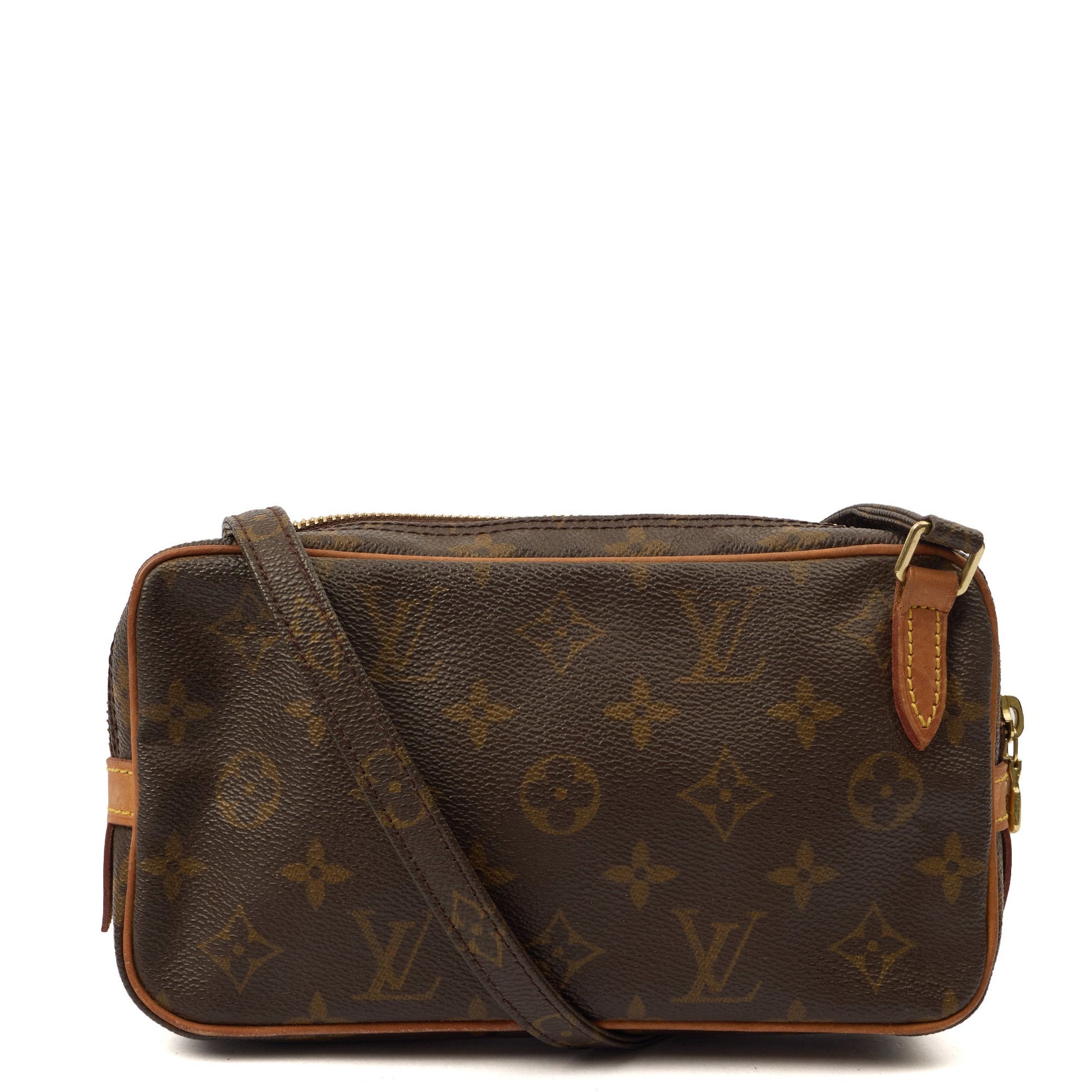 Louis Vuitton Cross Body Pochette Marly BandouliÃ¨re in Monogram, Canvas — Front View