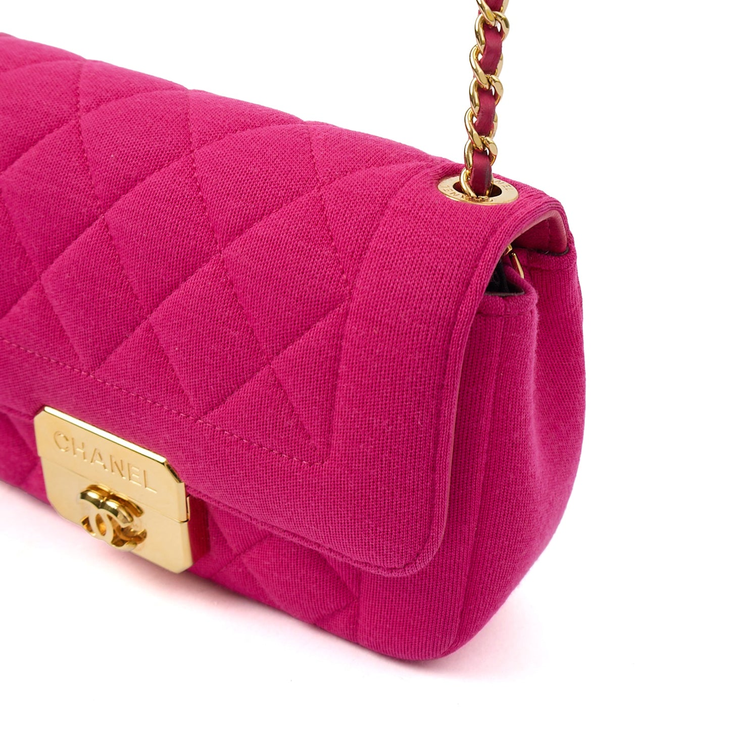 Chanel Shoulder Bag Chic With Me in Pink, Fabric — Lifestyle View