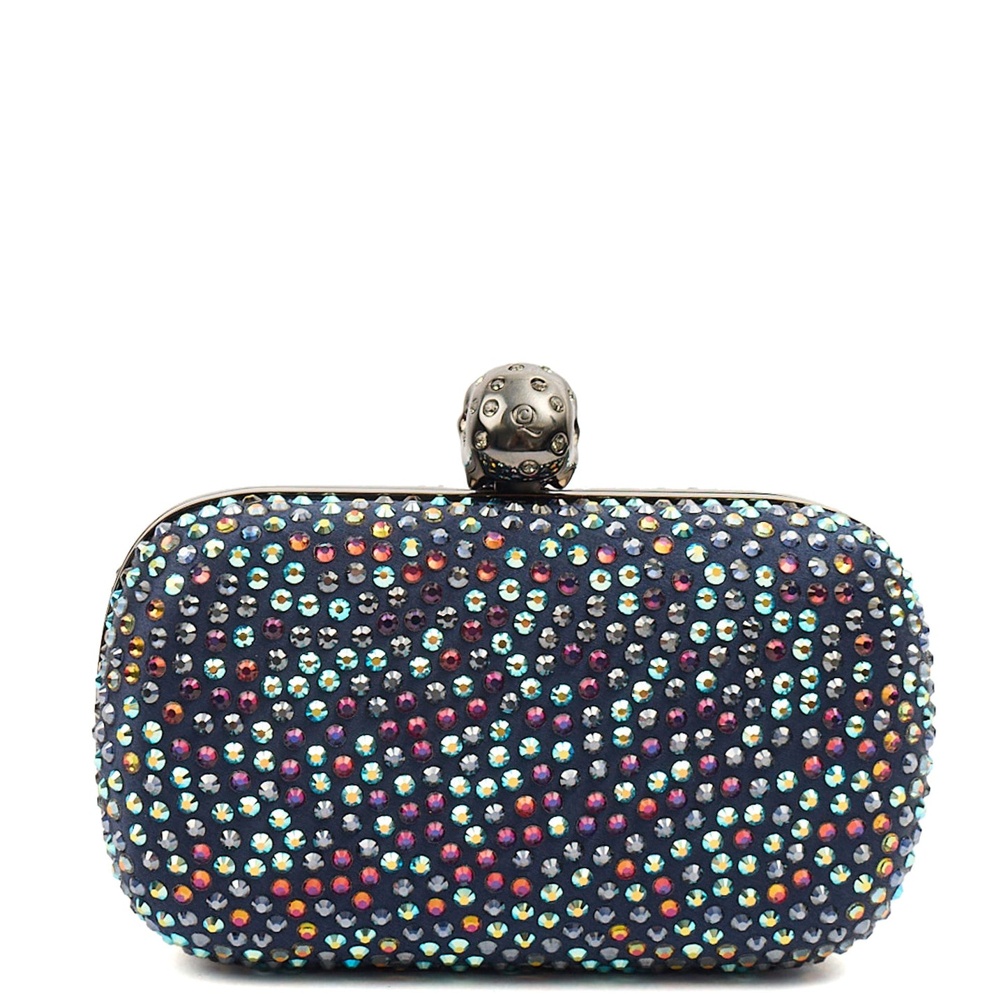Alexander McQueen Clutch Box Clutch Skull in Blue, Fabric — Alternate View 9
