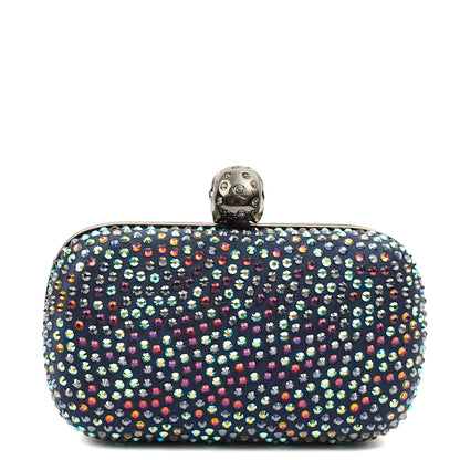 Alexander McQueen Clutch Box Clutch Skull in Blue, Fabric — Alternate View 9