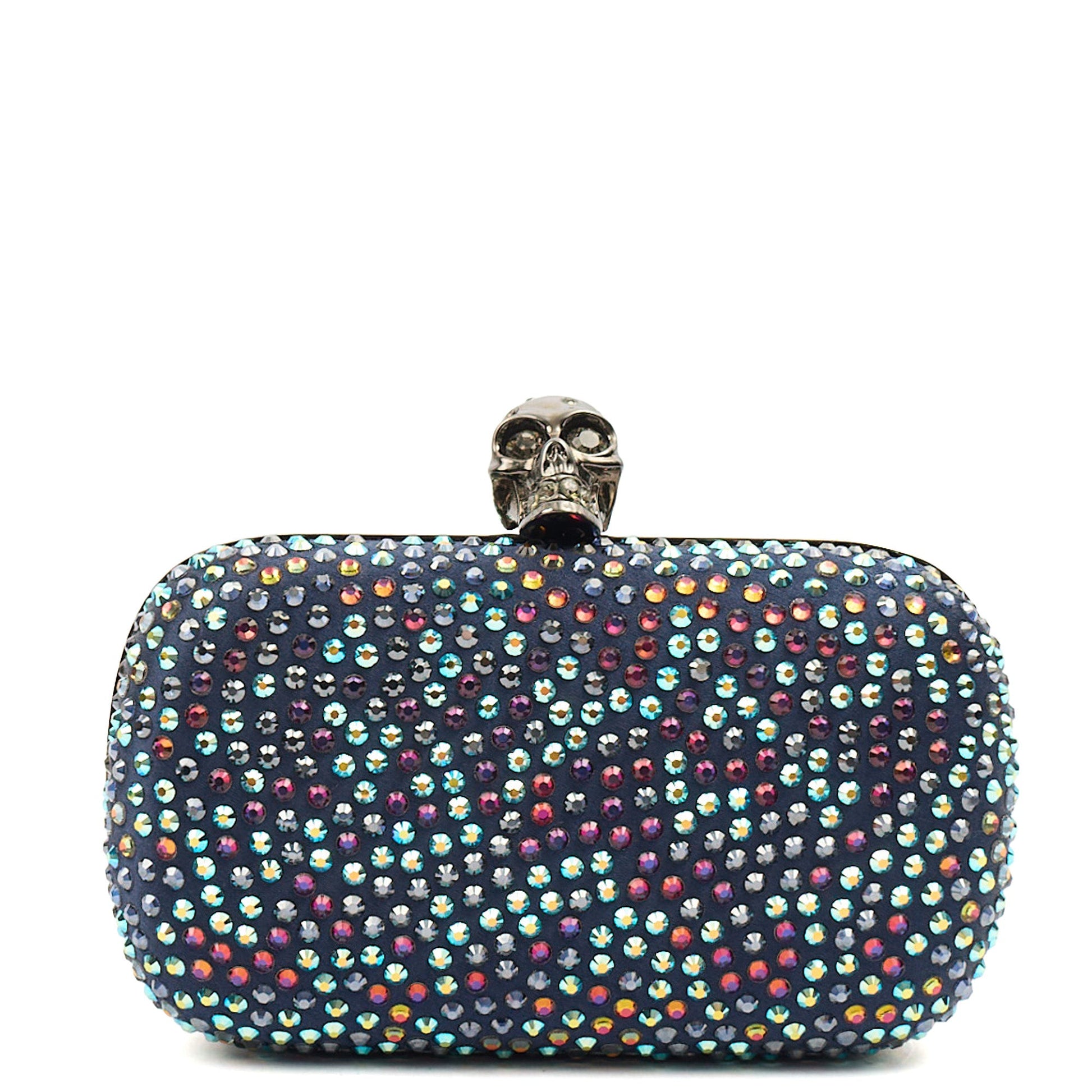 Alexander McQueen Clutch Box Clutch Skull in Blue, Fabric — Alternate View 7