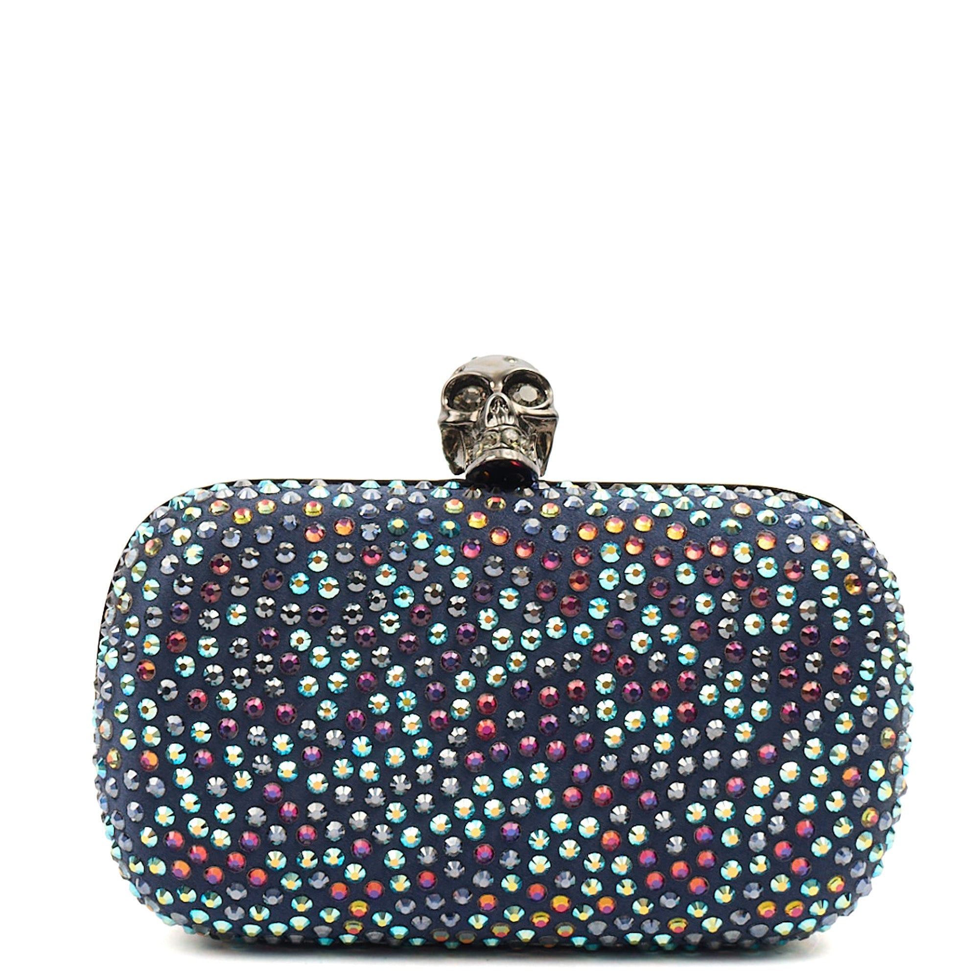 Alexander McQueen Clutch Box Clutch Skull in Blue, Fabric — Alternate View 7
