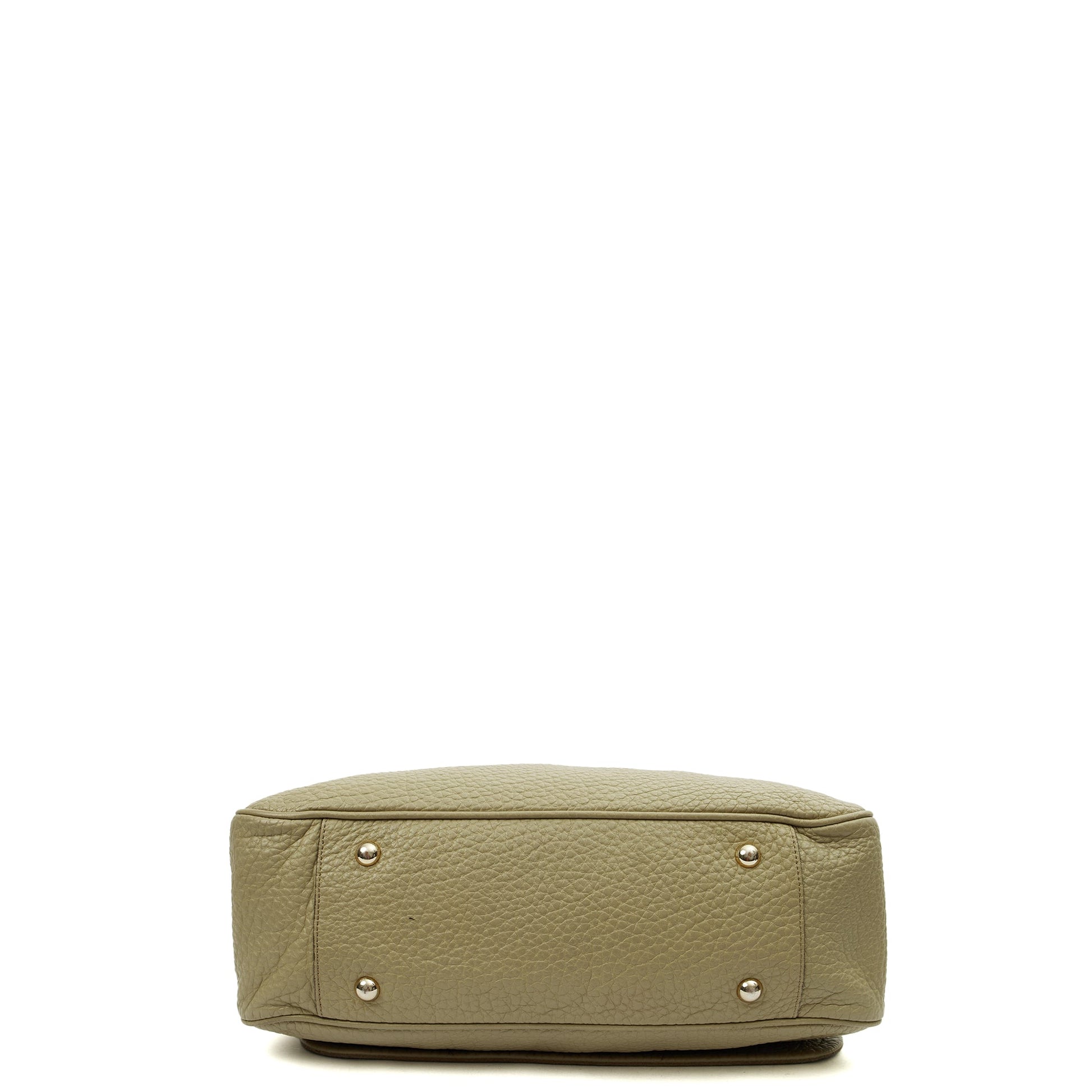 Mulberry Satchel Evelina Satchel in Green, Calfskin Leather — Top View