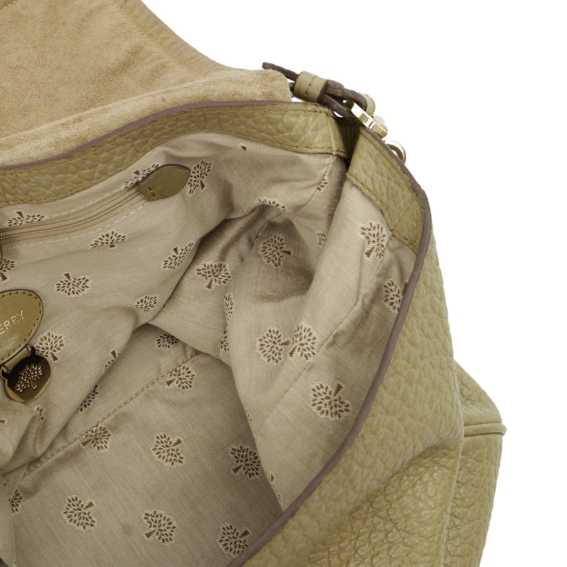 Mulberry Satchel Evelina Satchel in Green, Calfskin Leather — Detail View