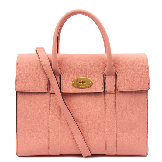 Mulberry Tote Bayswater with Strap in Sorbet Pink, Calfskin Leather — Front View