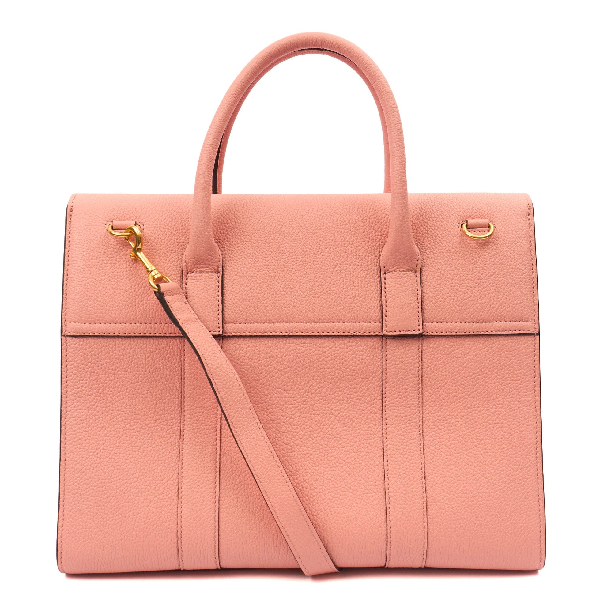 Mulberry Tote Bayswater with Strap in Sorbet Pink, Calfskin Leather — Top View