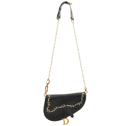Christian Dior Mini Bag Mini Saddle in Black, Calfskin — Alternate View 9