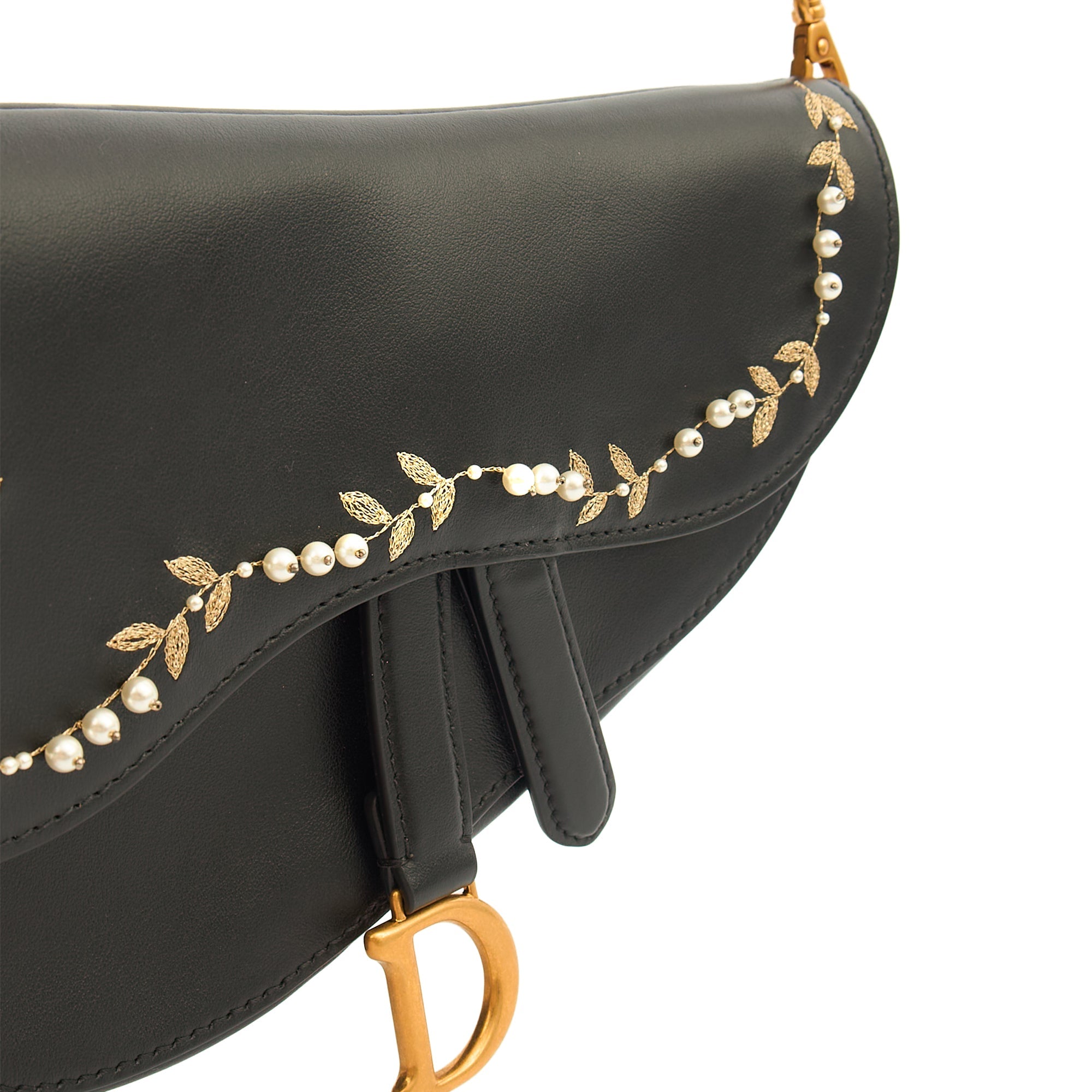 Christian Dior Mini Bag Mini Saddle in Black, Calfskin — Alternate View 12