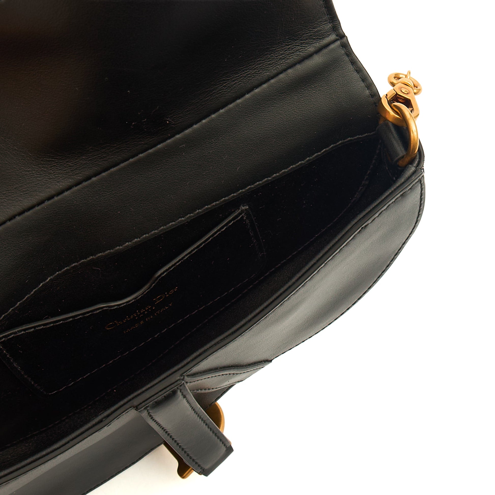 Christian Dior Mini Bag Mini Saddle in Black, Calfskin — Alternate View 7