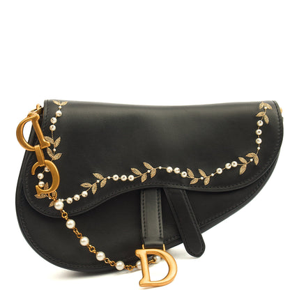 Christian Dior Mini Bag Mini Saddle in Black, Calfskin — Alternate View 8