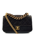 Chanel Shoulder Bag Shoulder Bag in Black, Lambskin Leather — Front View