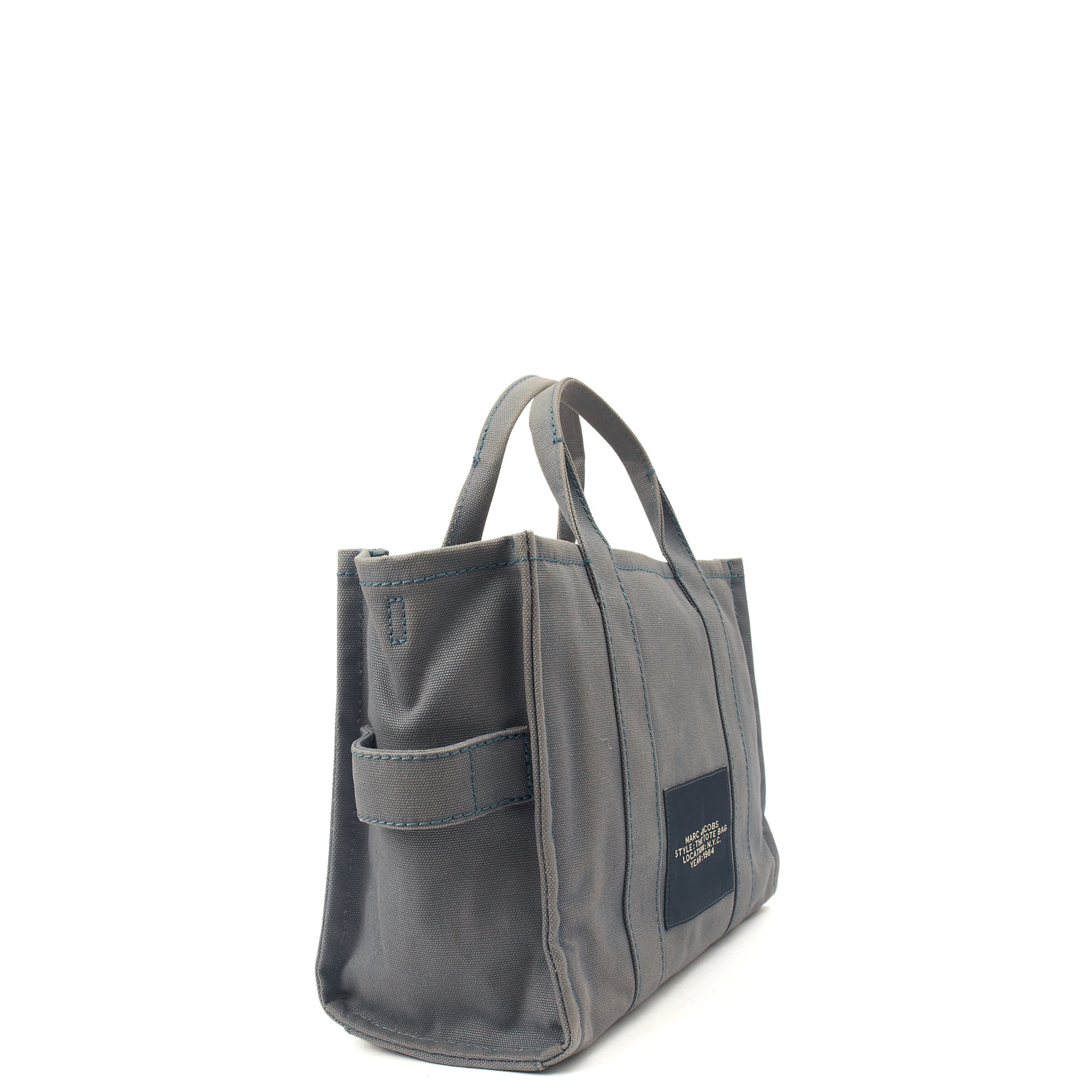 Marc Jacobs Tote The Tote Bag in Blue, Fabric — Side View