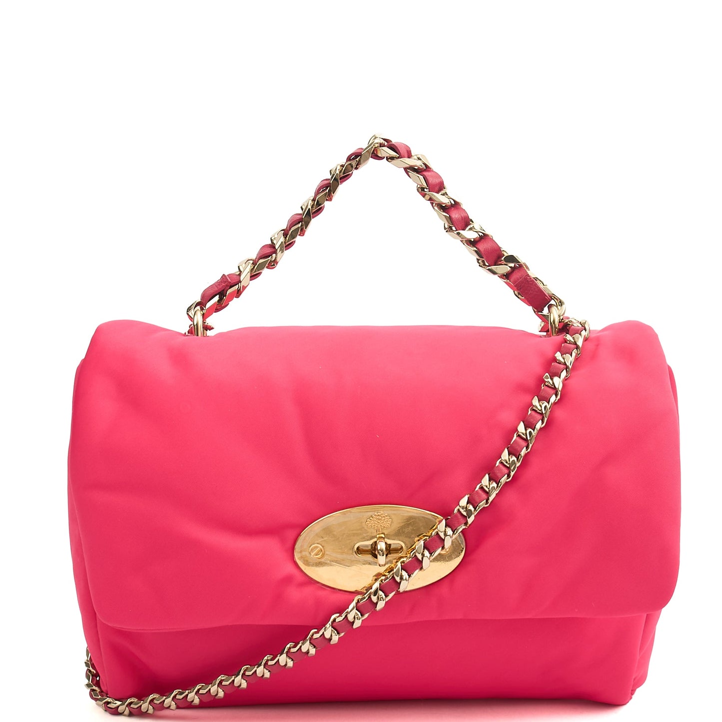 Mulberry Shoulder Bag Lily - Medium in Pink, Fabric — Front View