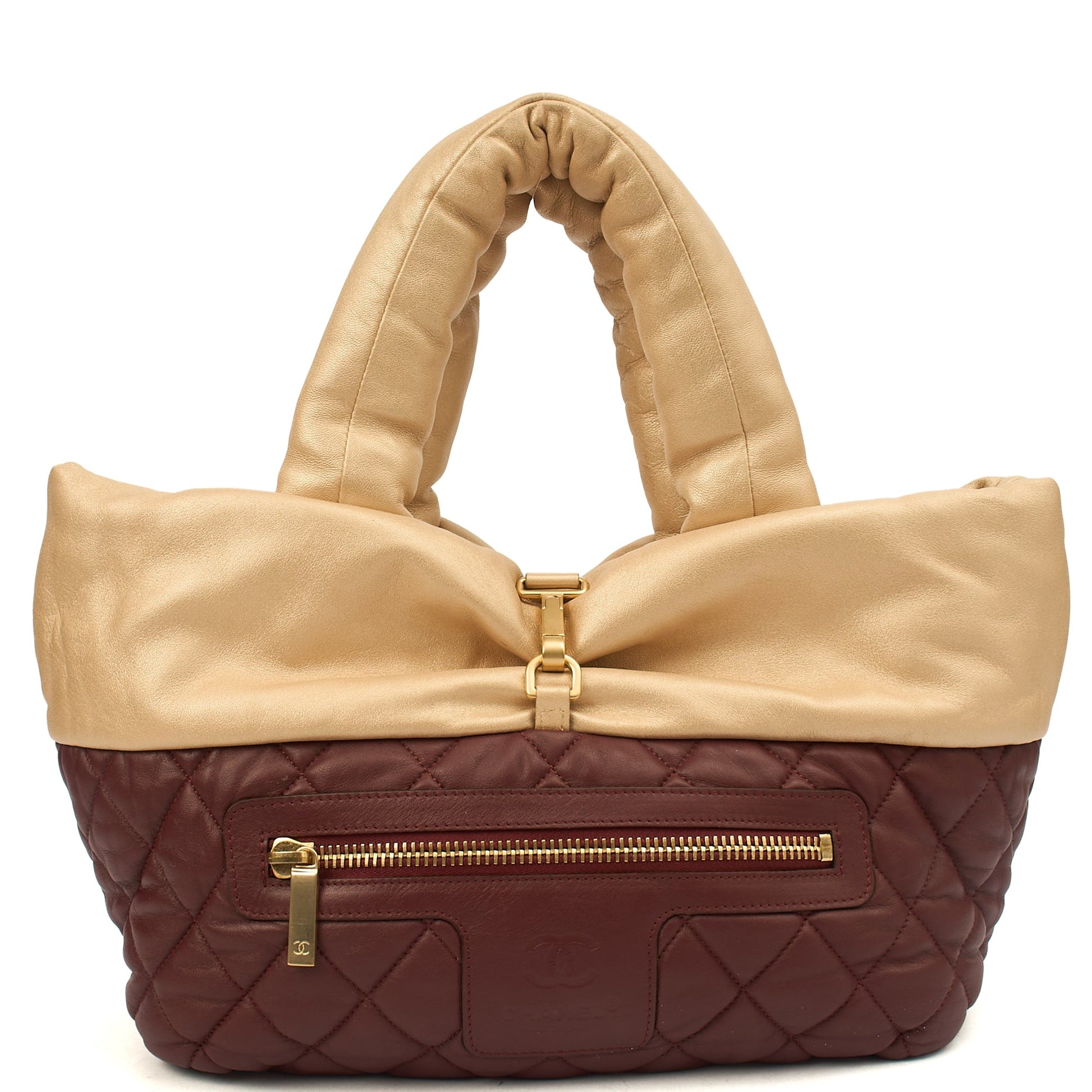 Chanel Top Handle Coco Cocoon in Metallic, Calfskin Leather — Alternate View 11