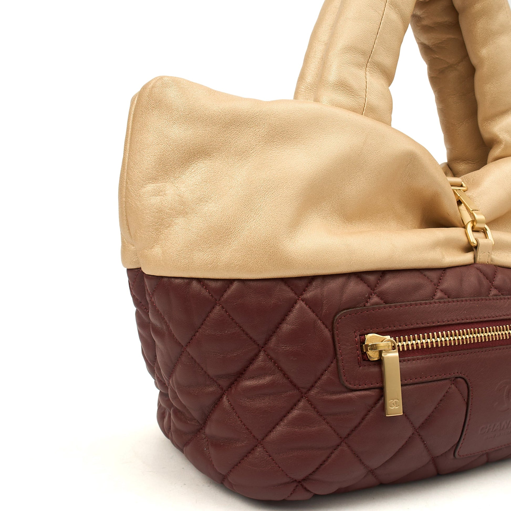 Chanel Top Handle Coco Cocoon in Metallic, Calfskin Leather — Alternate View 27