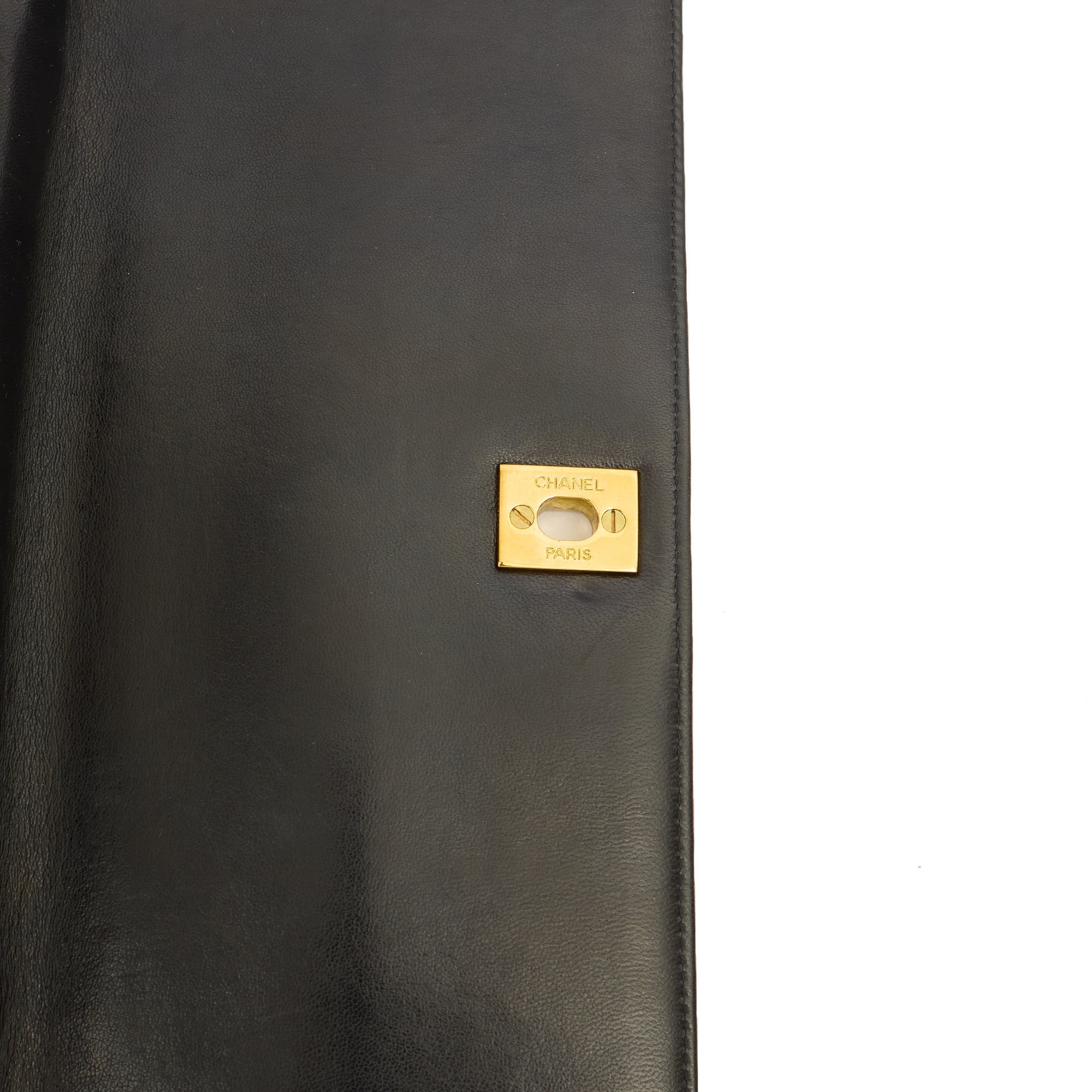 Chanel Top Handle Flap Bag With Top Handle in Black, Lambskin Leather — Alternate View 18
