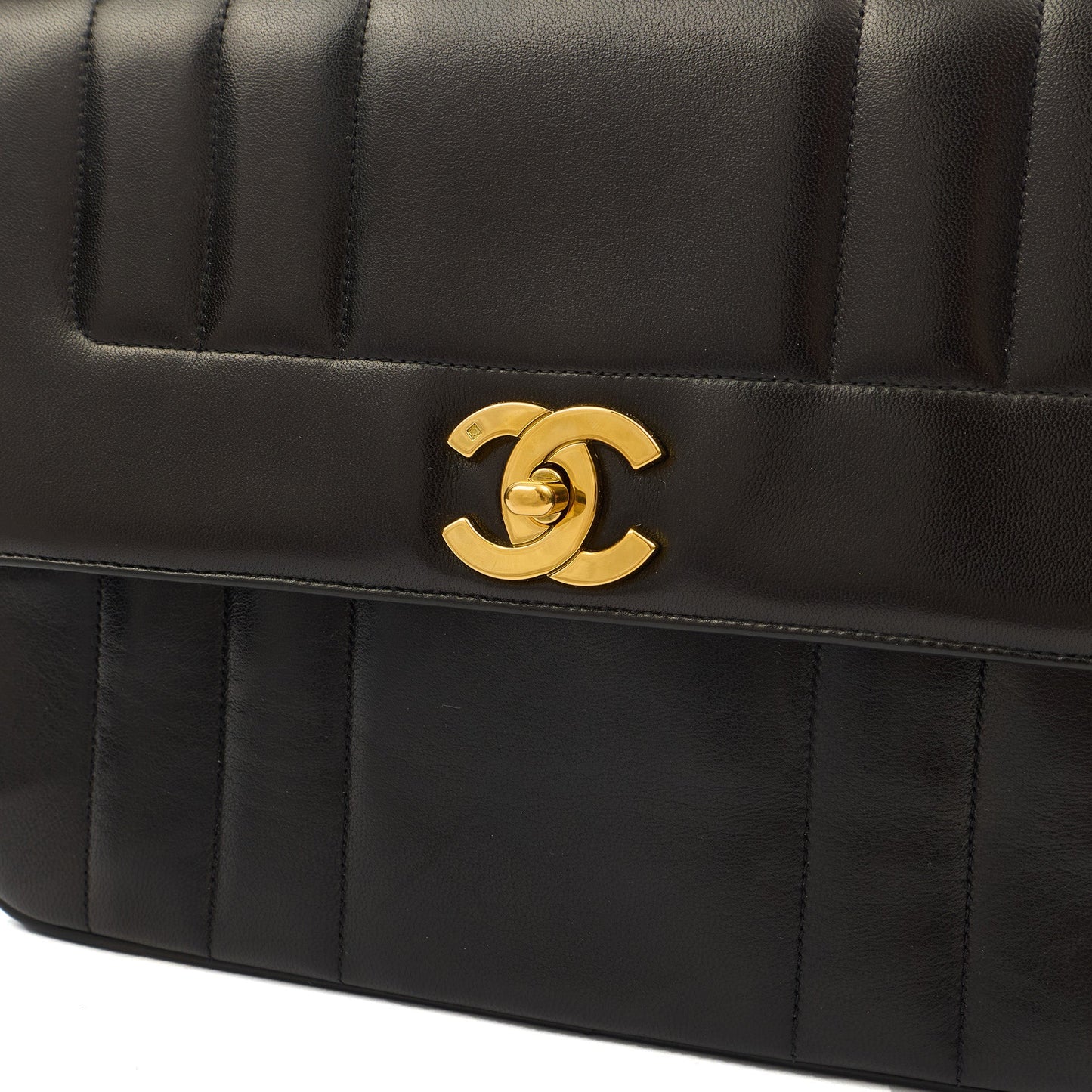 Chanel Top Handle Flap Bag With Top Handle in Black, Lambskin Leather — Alternate View 16