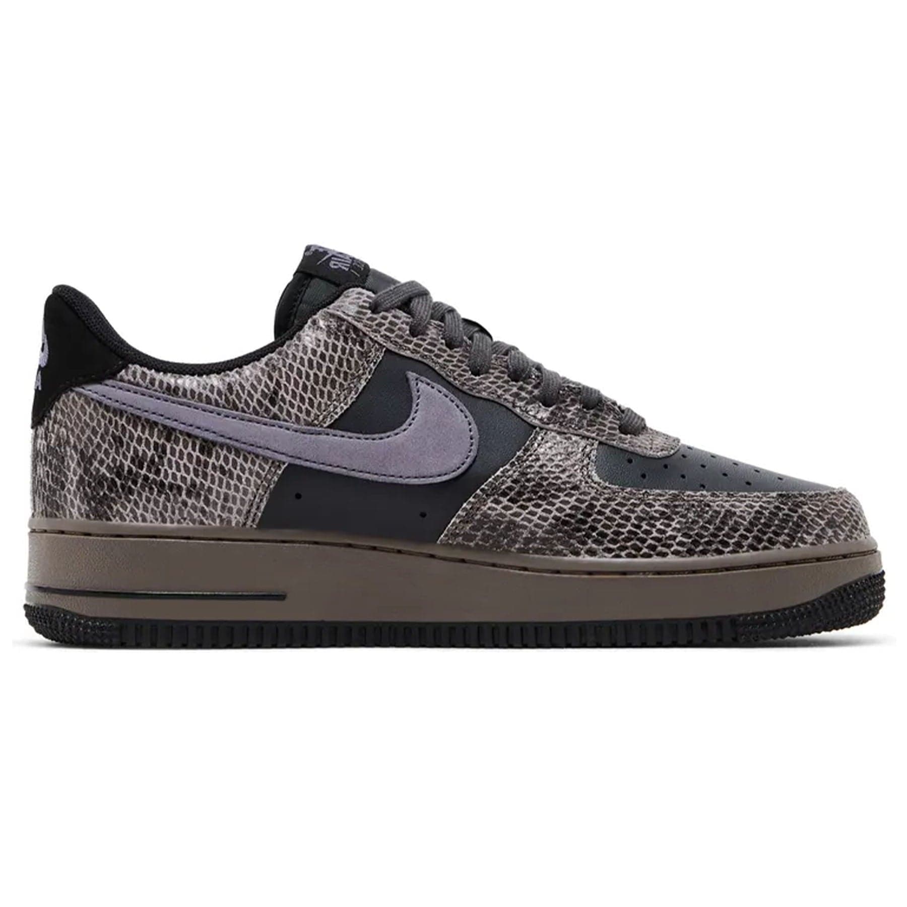 Nike Air Force 1 '07 LV8 'Snakeskin Pack - Off Noir' — UK 3 | EU 35.5 | US 3.5 — Side View