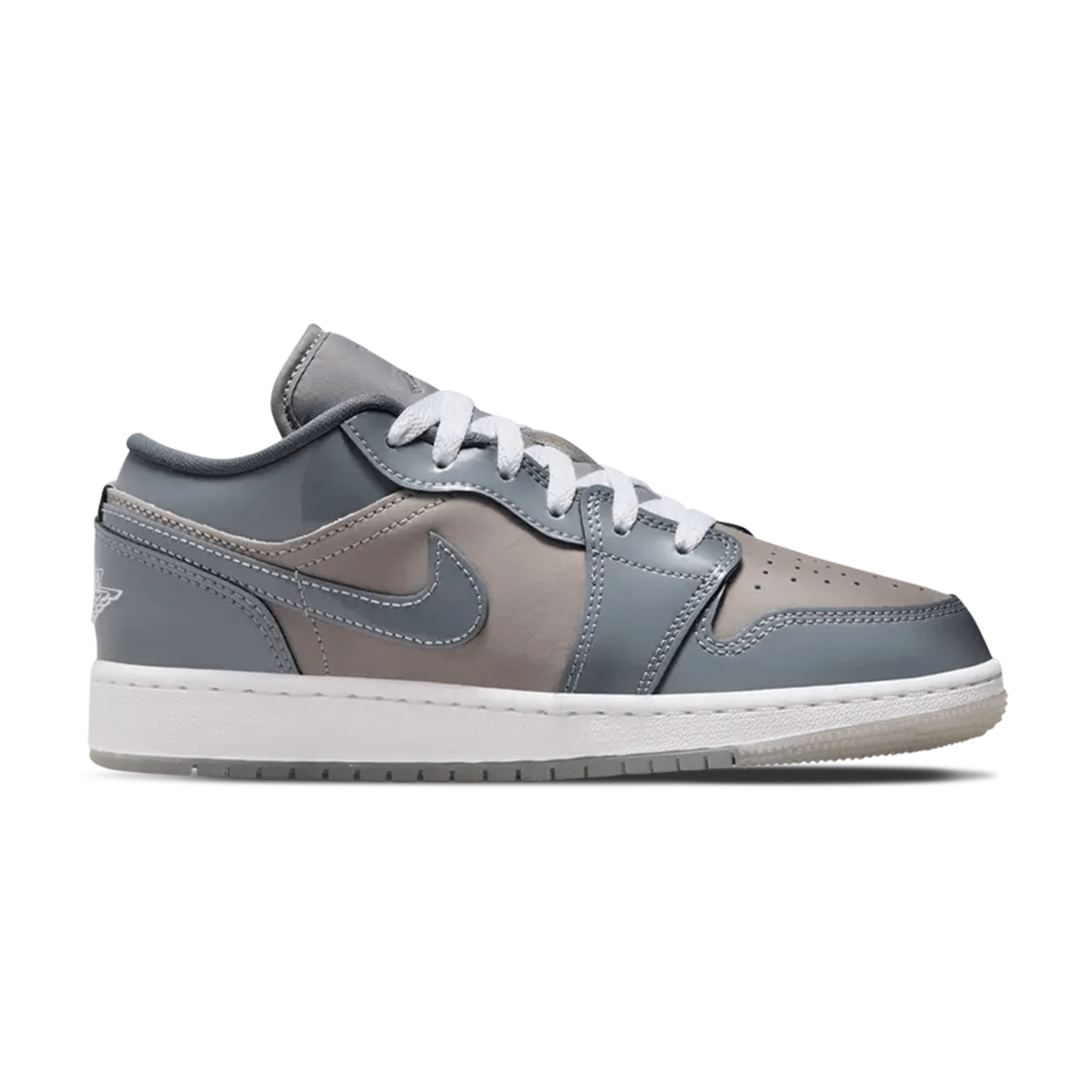 Air Jordan 1 Low GS 'Patent Cool Grey' — UK 13.5 | EU 32 | US 1Y — Side View