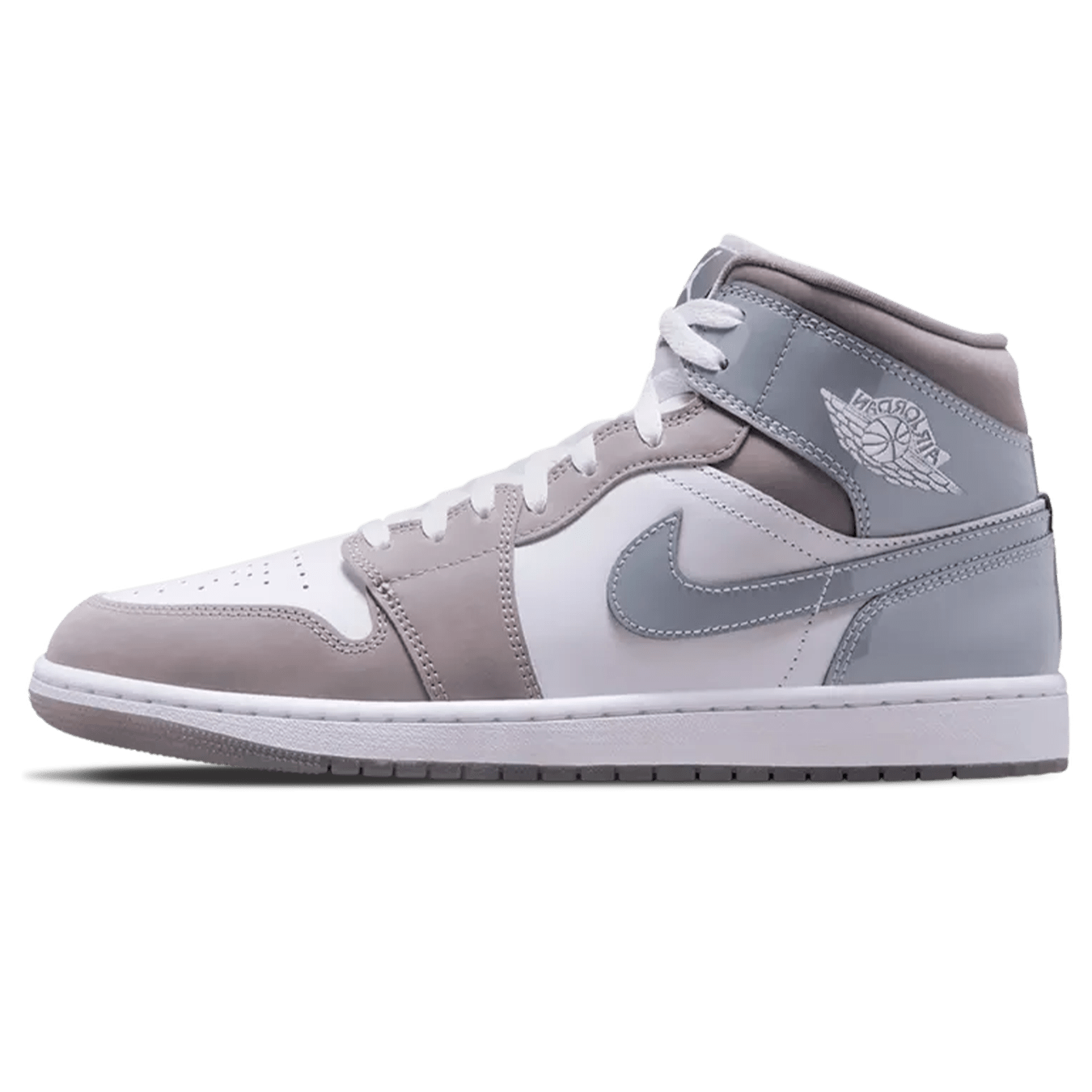 Air Jordan 1 Mid SE 'Patent Cool Grey' — UK 3 | EU 35.5 | US 3.5 — Front View