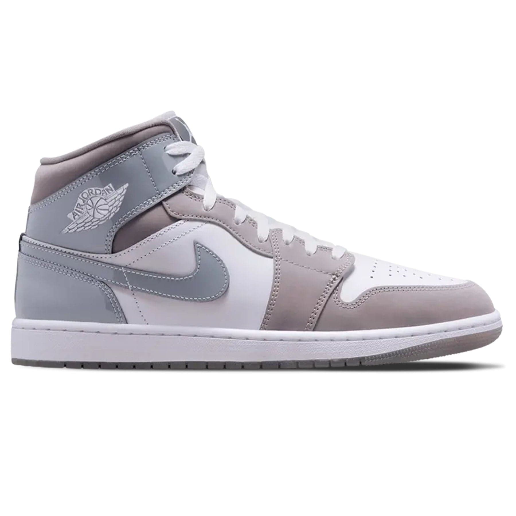 Air Jordan 1 Mid SE 'Patent Cool Grey' — UK 3 | EU 35.5 | US 3.5 — Side View