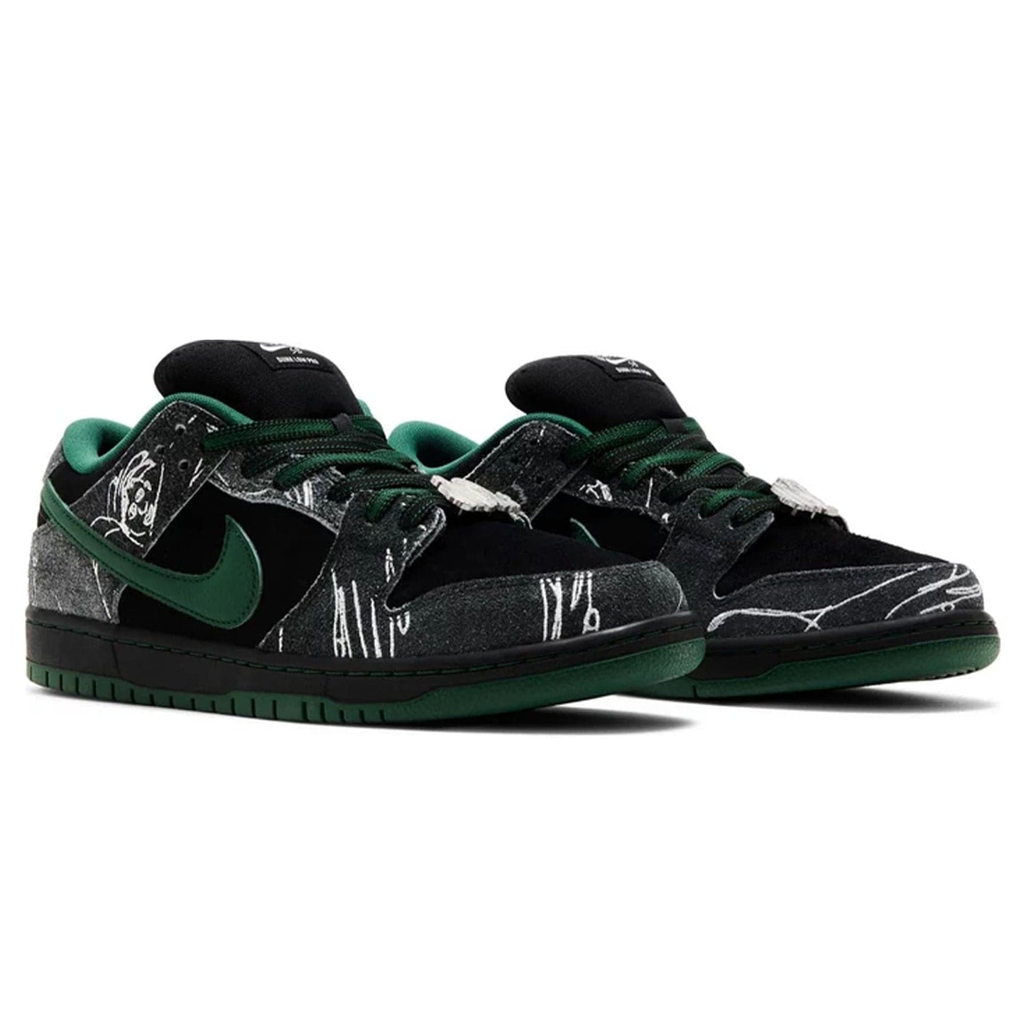 THERE Skateboards x Nike Dunk SB Low 'Ultra Humanized' — UK 3 | EU 35.5 | US 3.5 — Back View