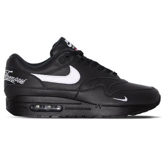 Nike x Supreme Air Max 1 '87 SP 'Black White' — UK 3 | EU 35.5 | US 3.5 — Side View