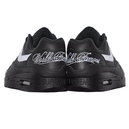 Nike x Supreme Air Max 1 '87 SP 'Black White' — UK 3 | EU 35.5 | US 3.5 — Back View