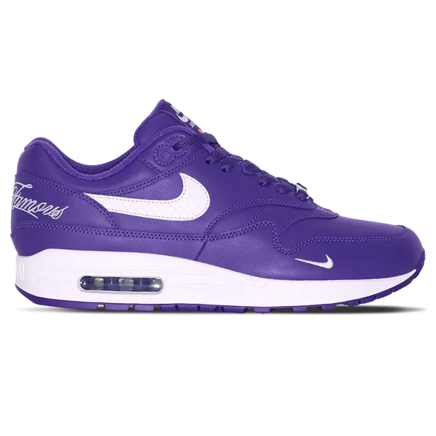 Nike x Supreme Air Max 1 '87 SP 'Varsity Purple' — UK 3 | EU 35.5 | US 3.5 — Side View