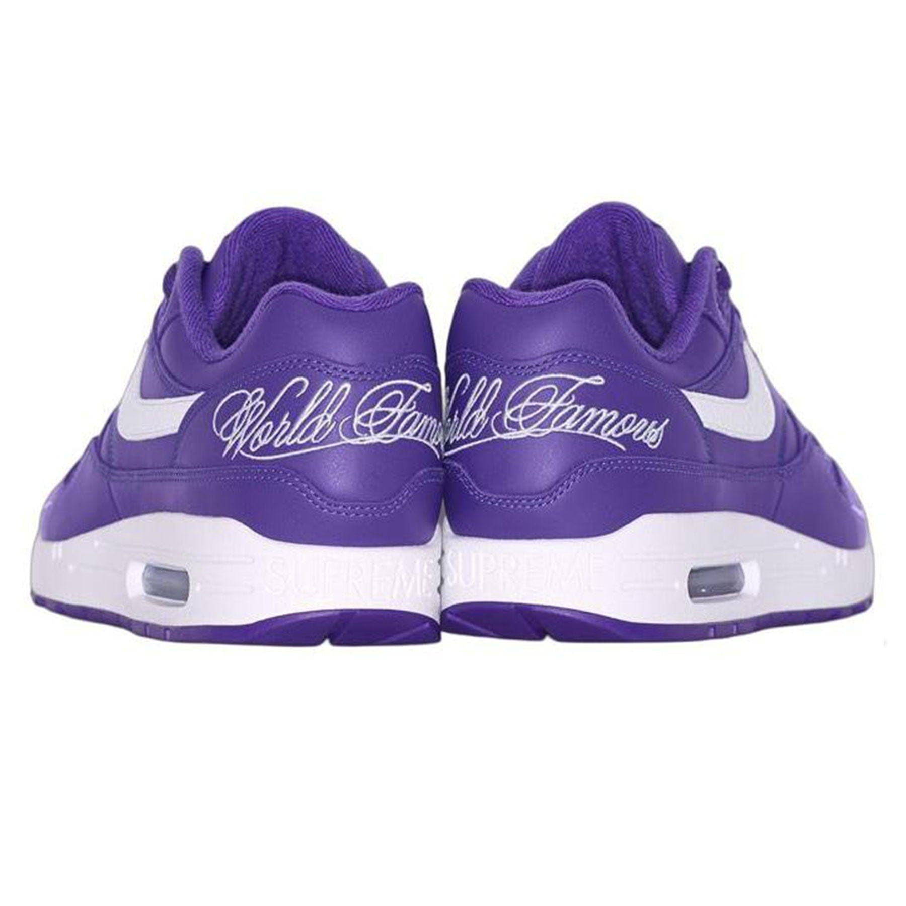 Nike x Supreme Air Max 1 '87 SP 'Varsity Purple' — UK 3 | EU 35.5 | US 3.5 — Back View